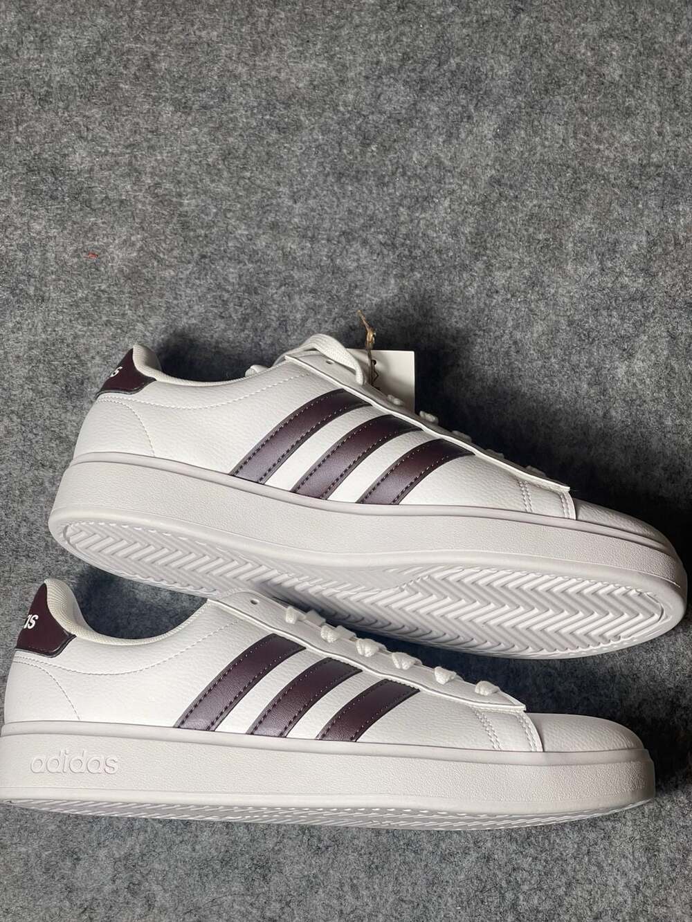 adidas Grand Court 2.0 Cloud White/Preloved Brown Sneakers (ID2978)
